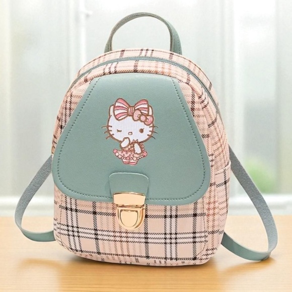 Hello Kitty Blue Plaid Bag - Picture 1 of 3